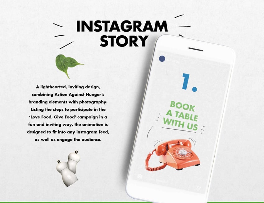 action against hunger brand refresh instagram story