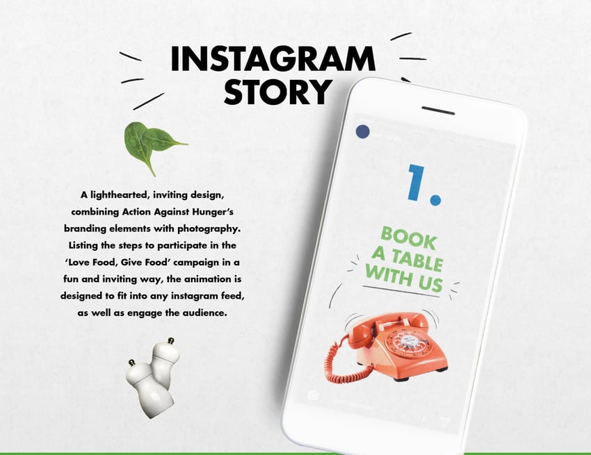 action against hunger brand refresh instagram story