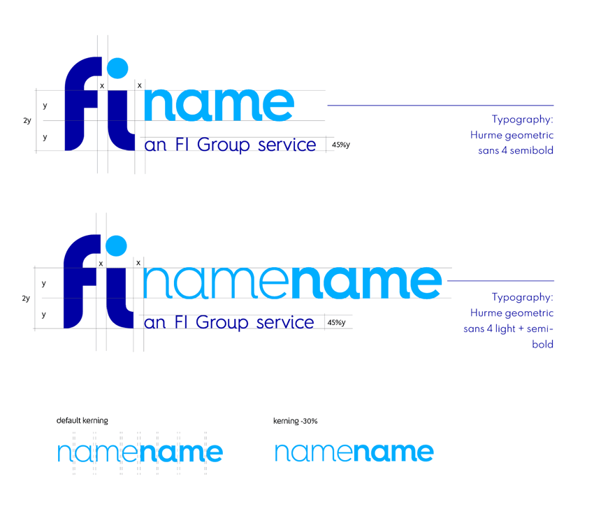 FI group rebrand image brand guidelines logo