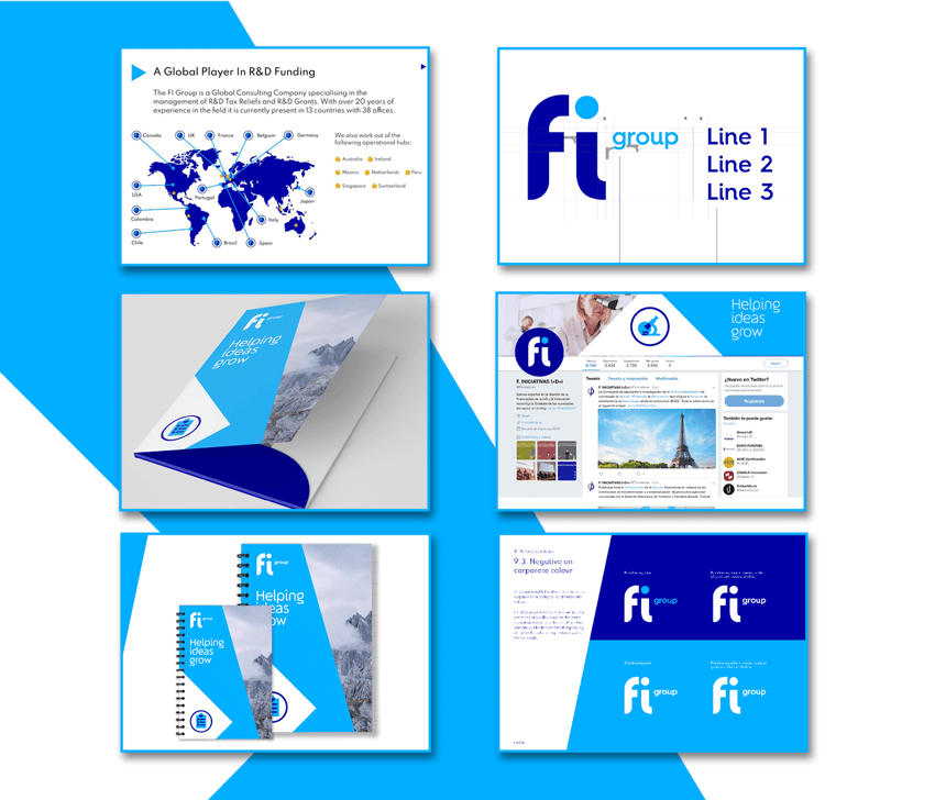 FI group rebrand image brand guidelines 