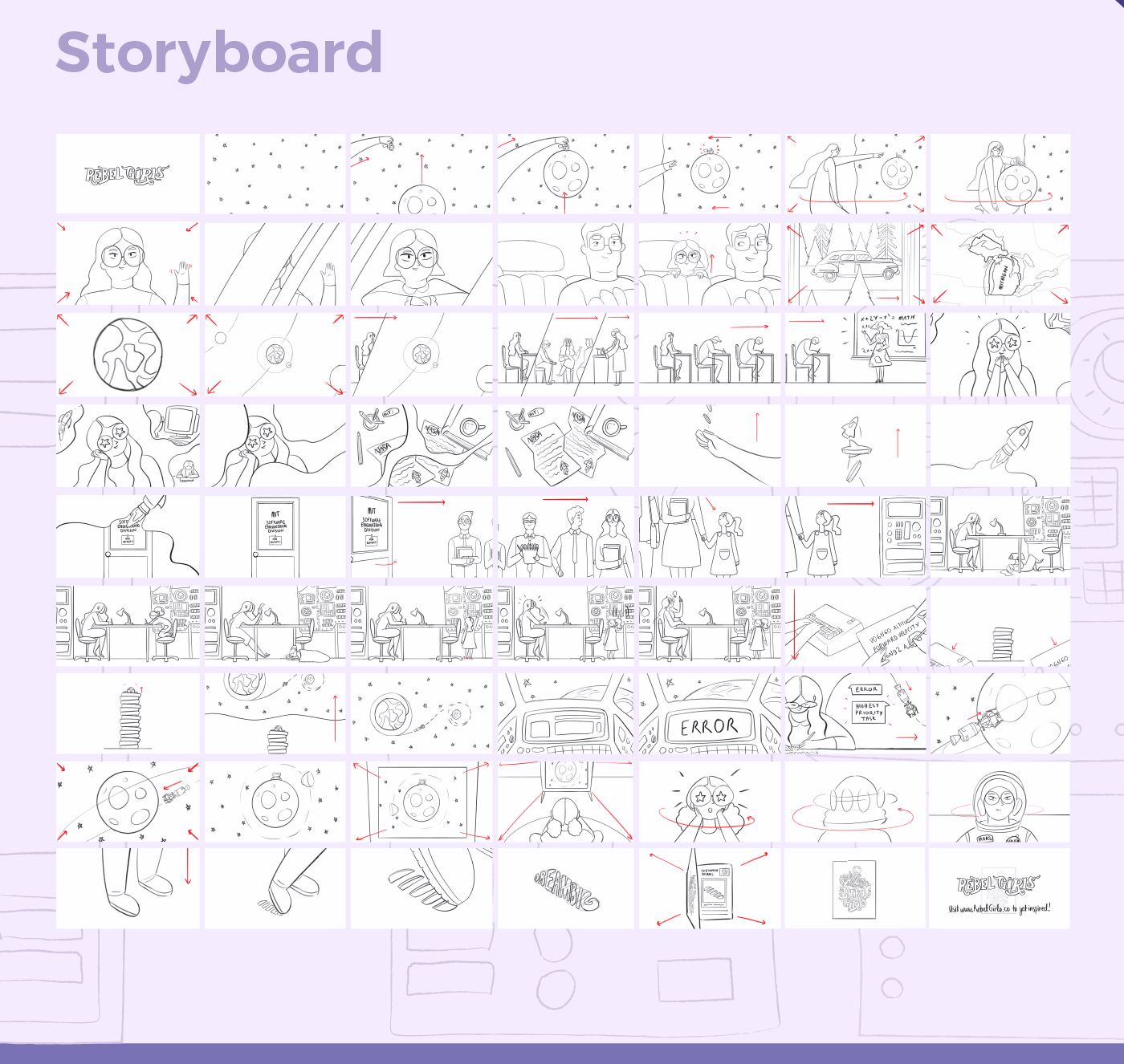 rebel girls brand storytelling storyboard