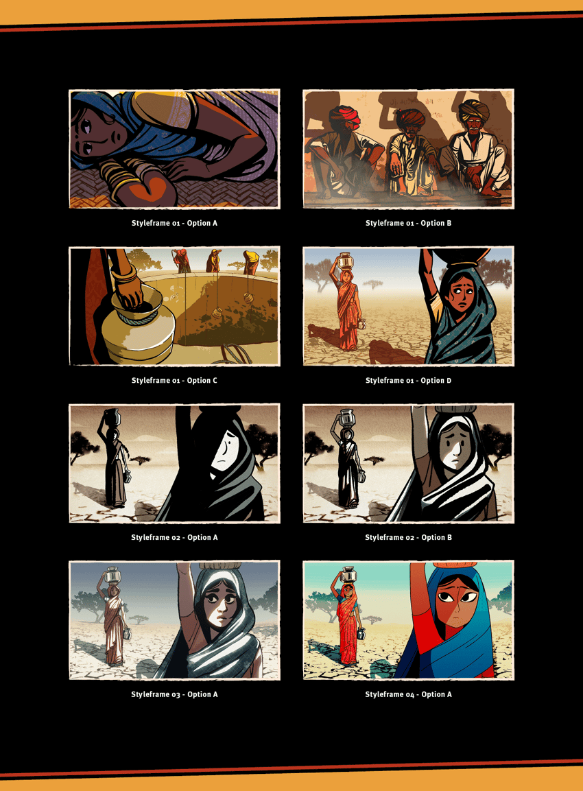 wateraid brand storytelling styleframes